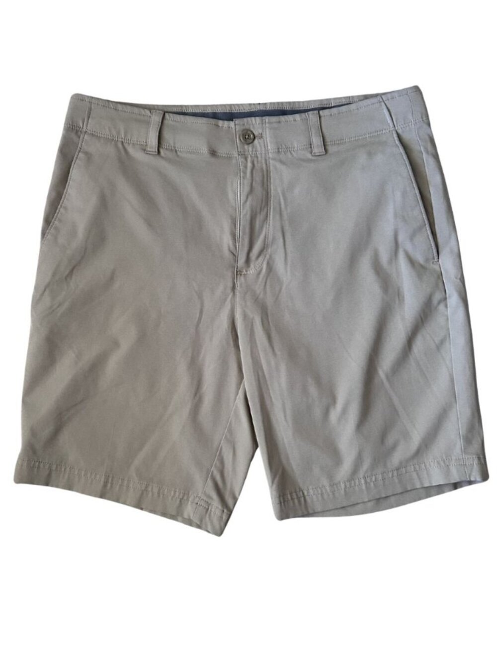 Jack Nicklaus Men's Flat Front Khaki Performance Shorts, 30 waist